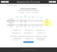 Scrap pricing calculator