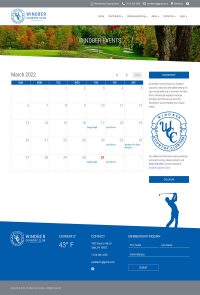 Windber Country Club - Events Calendar Page